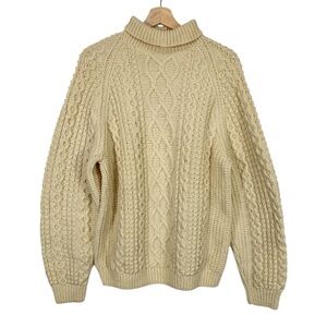 Vintage Carbery Chunky Knit Turtle Neck Sweater Size Large